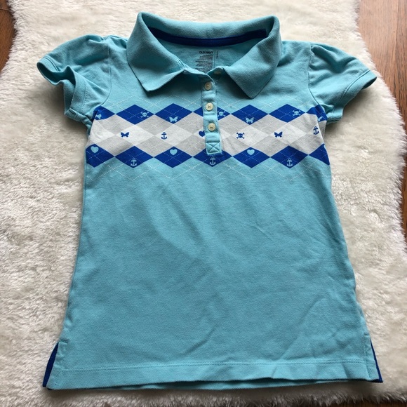 Old Navy Other - Girls patterened polo shirt size small